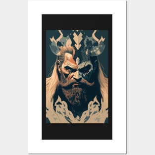 Raging Warrior: A Berserker Vector Design Posters and Art